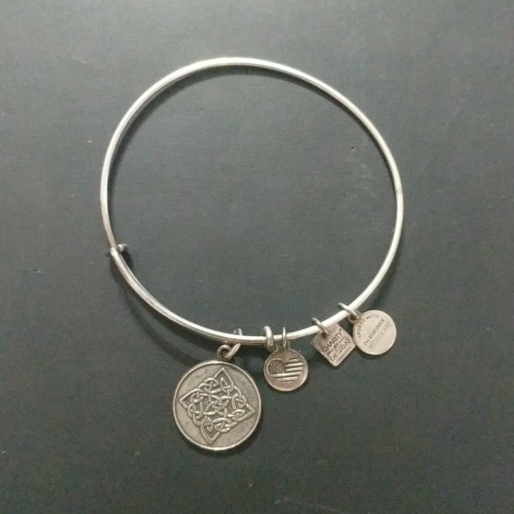 Alex & Ani Silver Tone Celtic Knot Bracelet